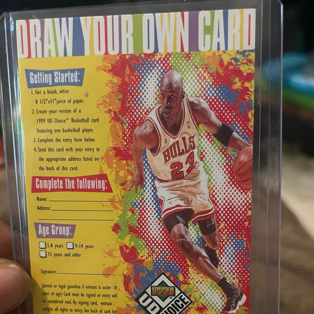 1999 Upper Deck UD Choice 'Draw Your Own Card' Basketball Insert - Multicolor